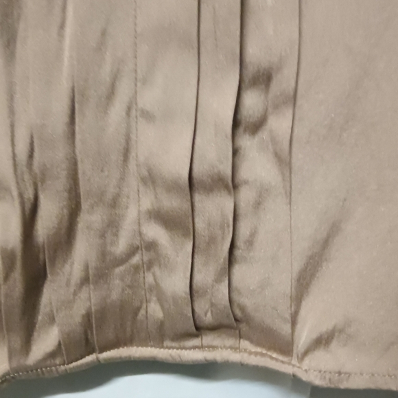 Antonio Melani Silk Blouse Tan Sequin Detail Medium - Picture 9 of 13